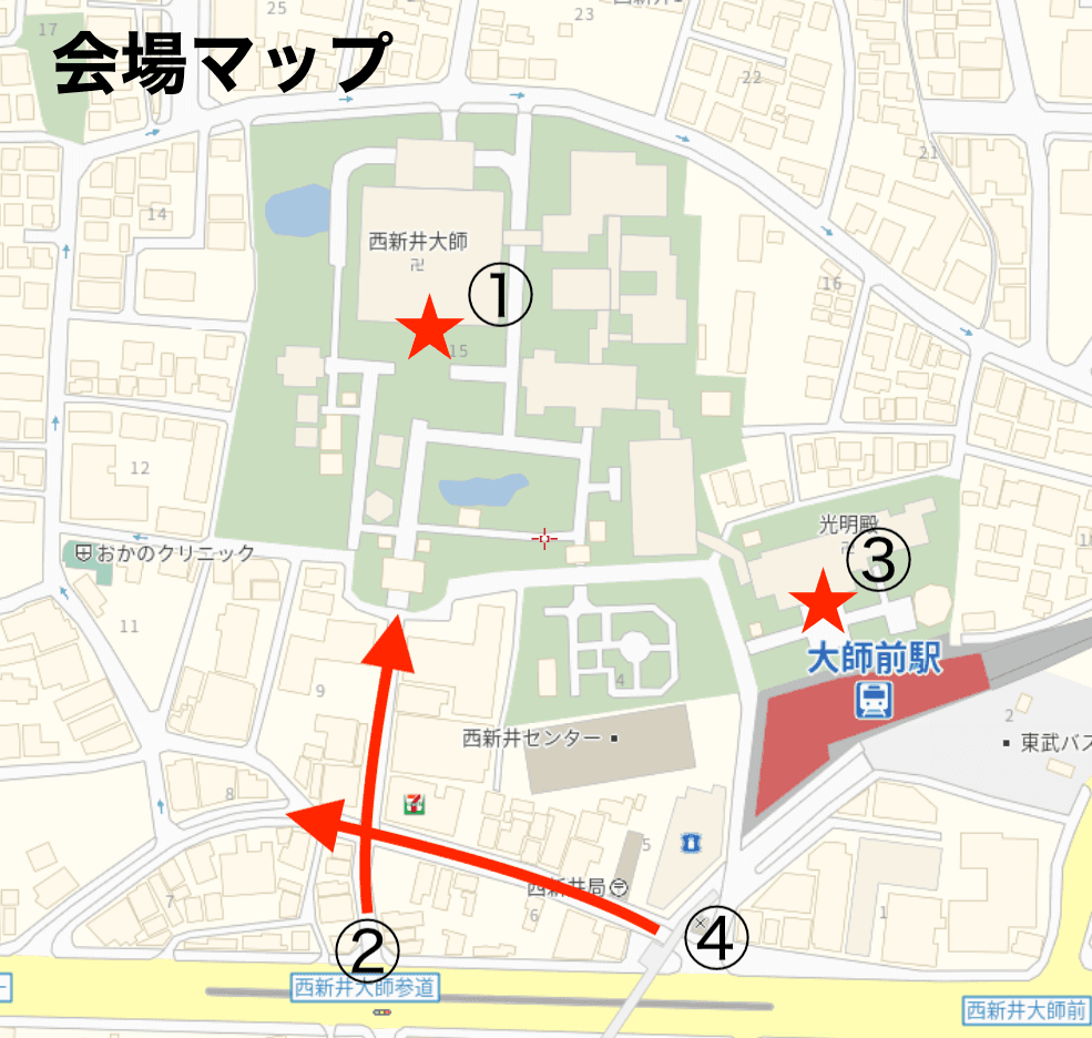 西新井大師阿波おどり 会場図